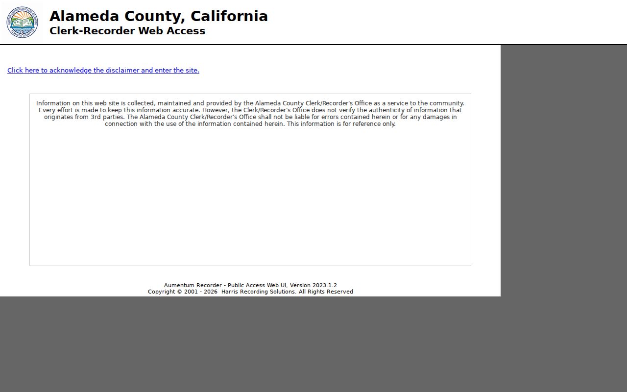 Berkeley people search Alameda Clerk-Recorder Web Access