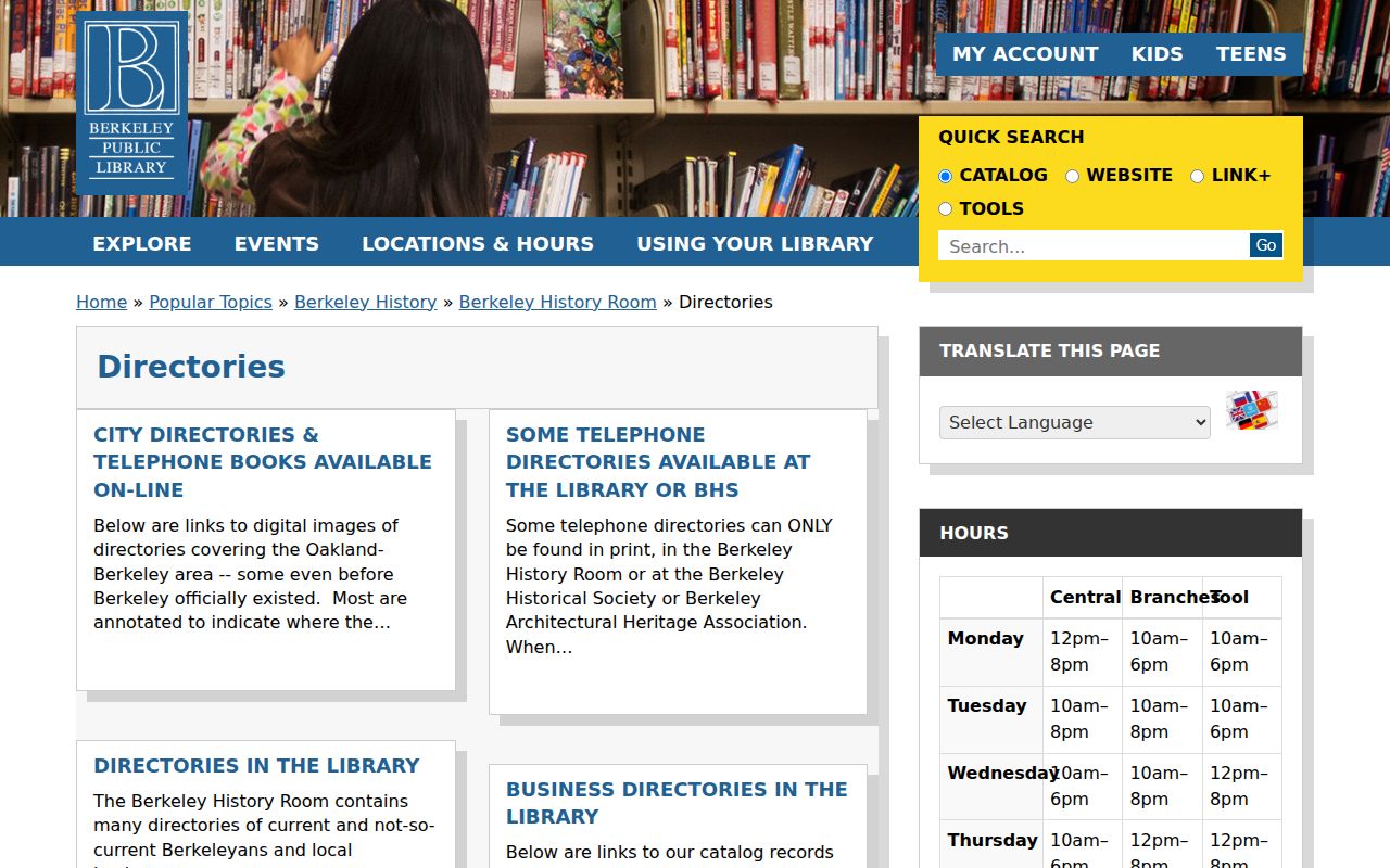 Berkeley people search library city directory holdings