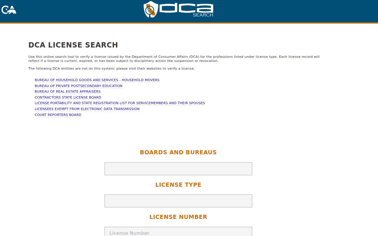 Berkeley people directories California professional license search page