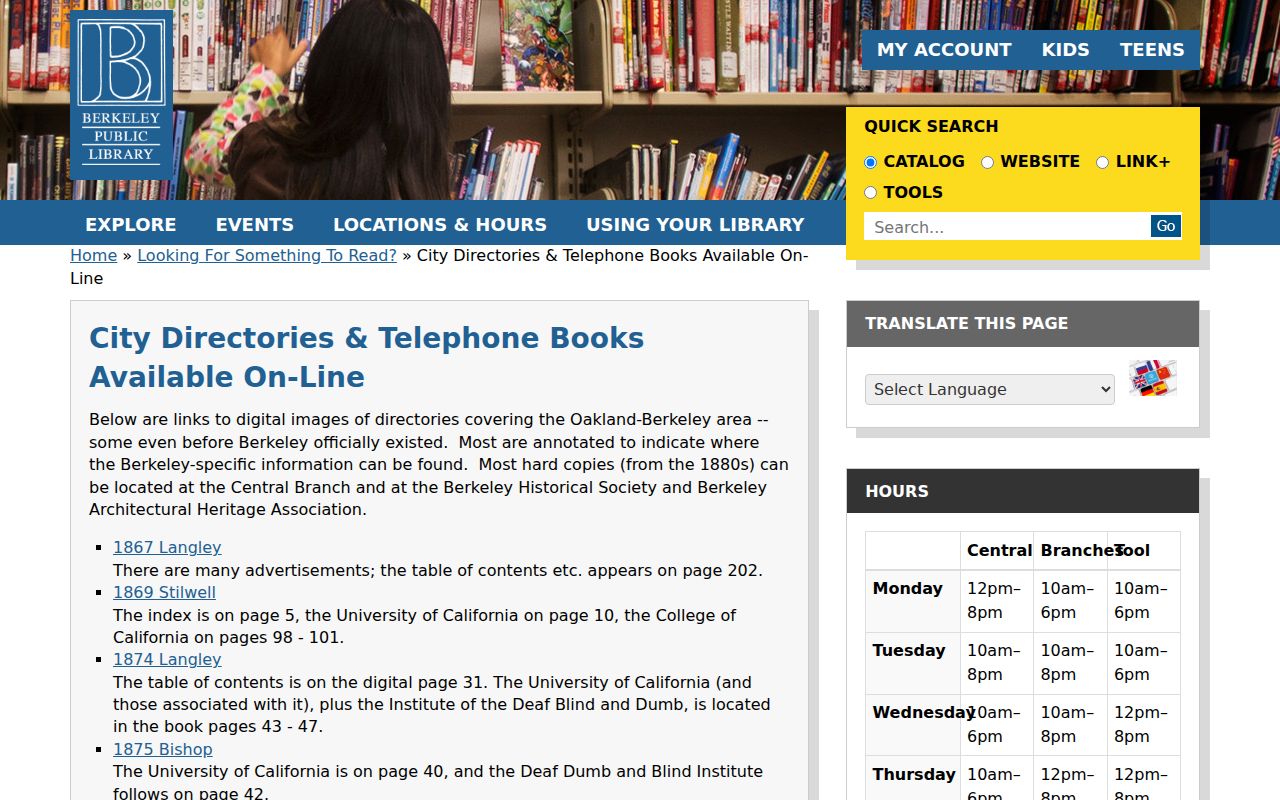 Berkeley people directories library city directory and telephone book guide